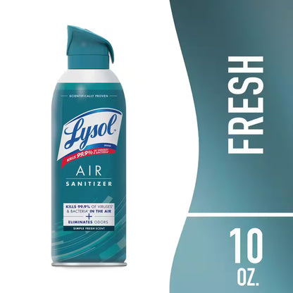 Air Sanitizer Spray, for Air Sanitization and Odor Elimination, Simple Fresh, 10 Fl. Oz